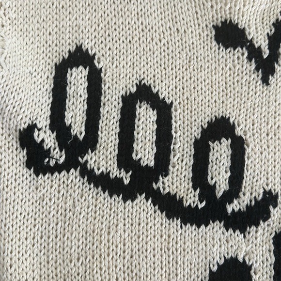 Women's Size M (fits like a S) - Vintage 80’s Black and White Sweater - Picture 4 of 14